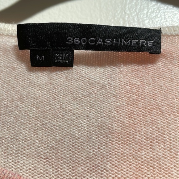 𝅺360 Cashmere Waterfall of Striated Colors Quarter Sleeve Cashmere Sweater - Picture 4 of 10